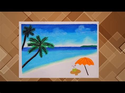 how to draw boracay beach easy tutorial for beginner/with oil .